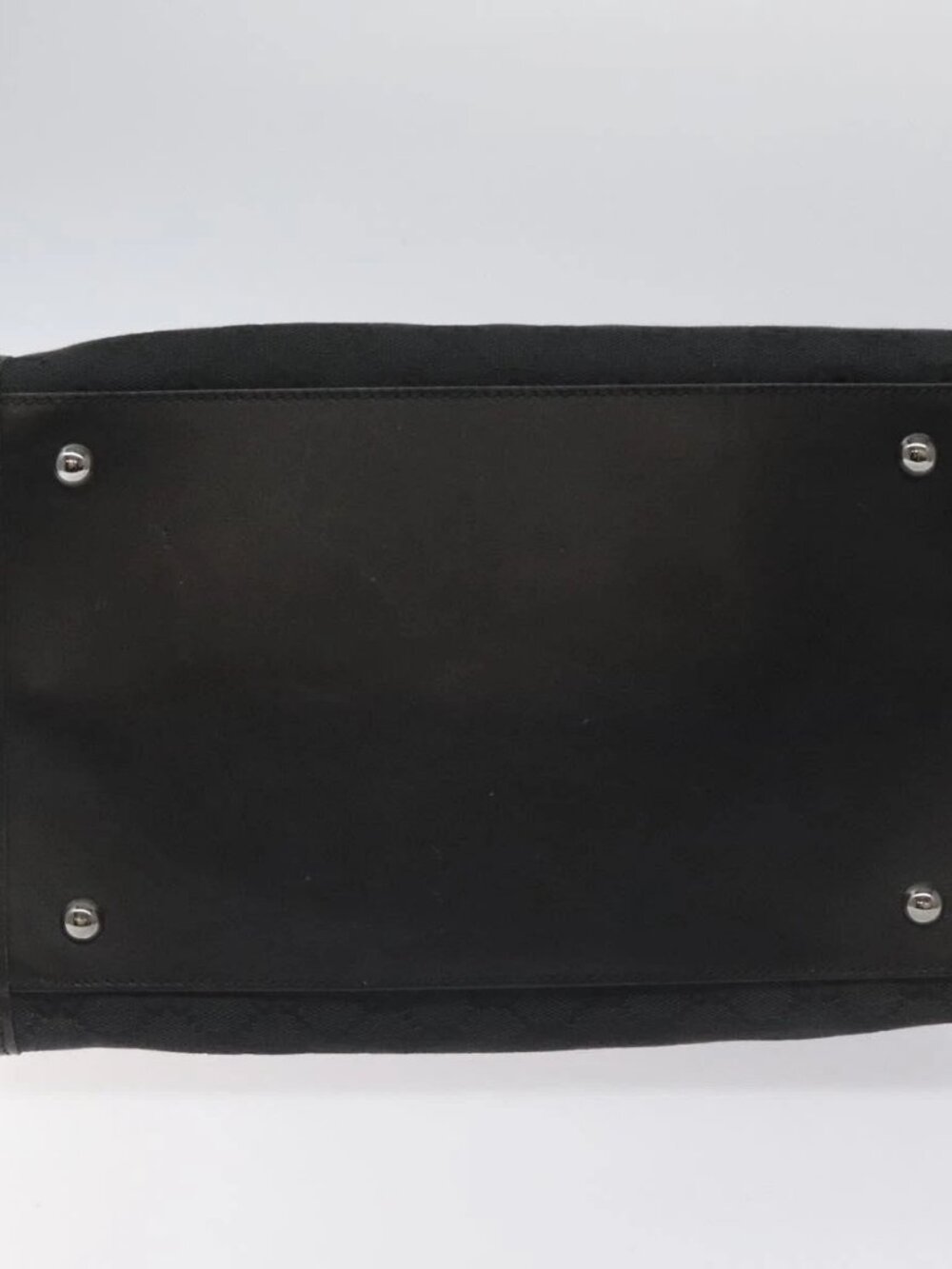 GUCCI GG Canvas Tote Bag Black Silver 109101 Auth nb119 - Picture 7 of 16